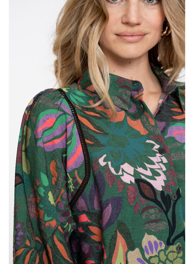 53640-20 530 Geisha Blouse print green/purple