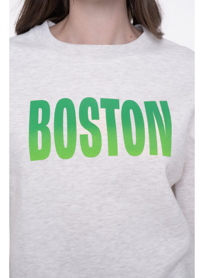 52602-41 715 Geisha Sweater "Boston" beige melange/green