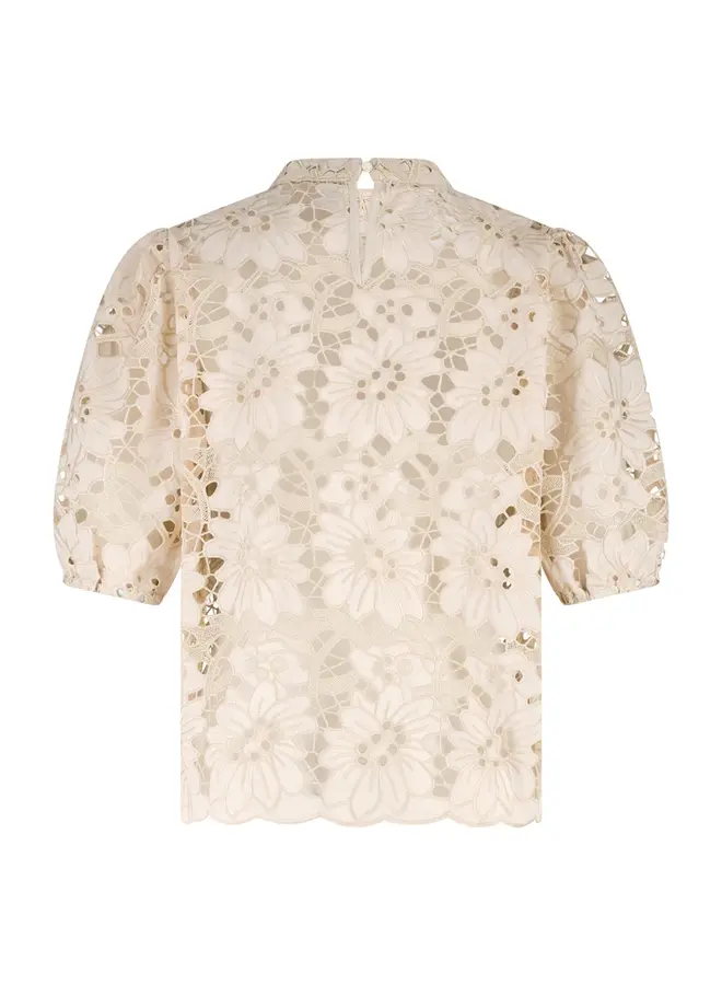 NKF01058 266 Nukus Nicole top Embroidery Dusty Pink