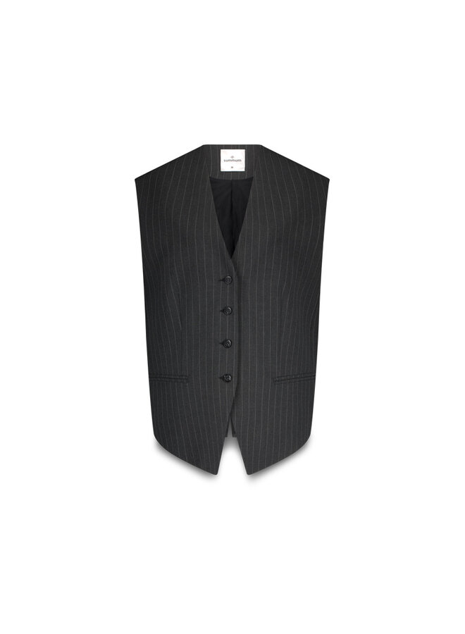 9s137-12258 495 Summum Gilet Pinstripe Midnight blue