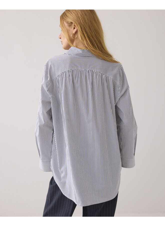 2s3336-12166 495 Summum Blouse Stripe Midnight blue