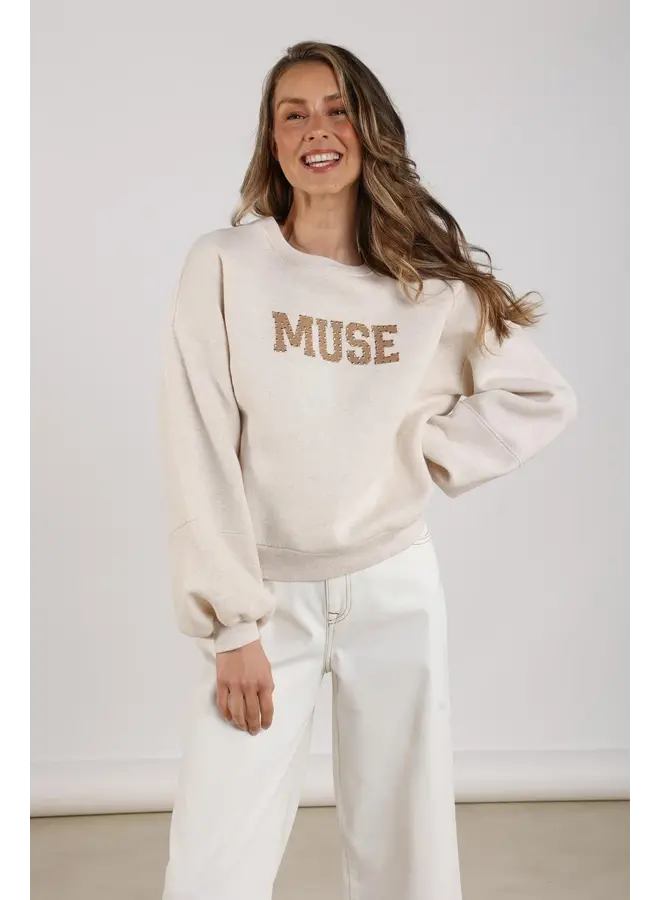 NKF030172 54 Nukus Muse Pullover Sand Melange