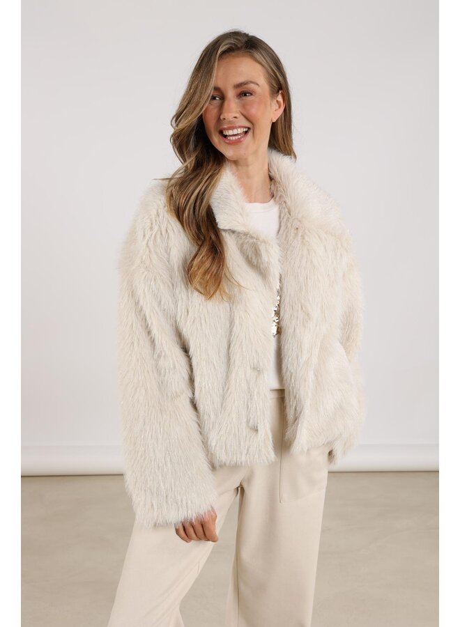 NKF13071 208 Nukus Pleun Jacket Offwhite/Silver