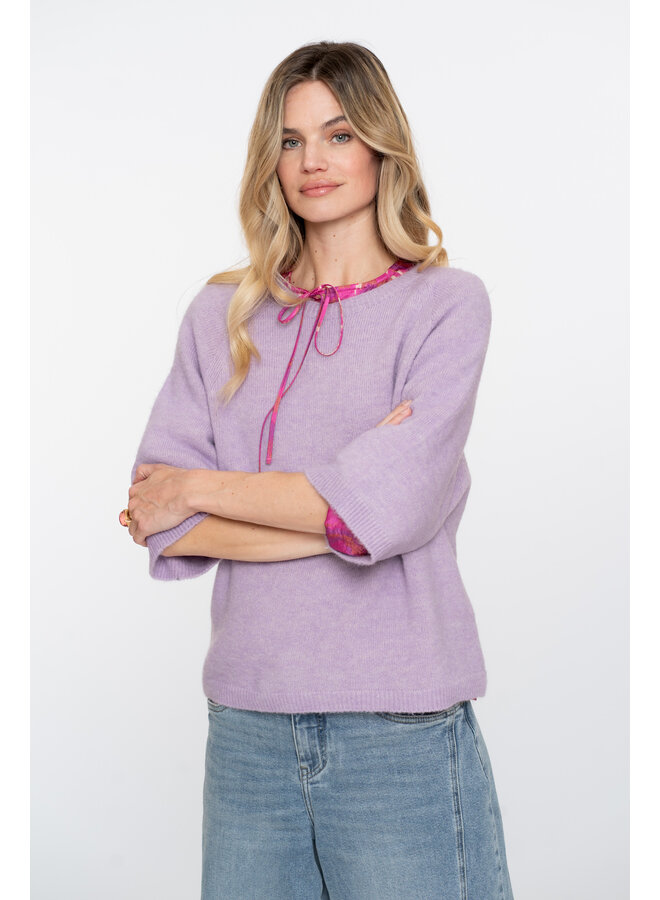 54602-70 300 Geisha Pullover 3/4 sleeves lilac