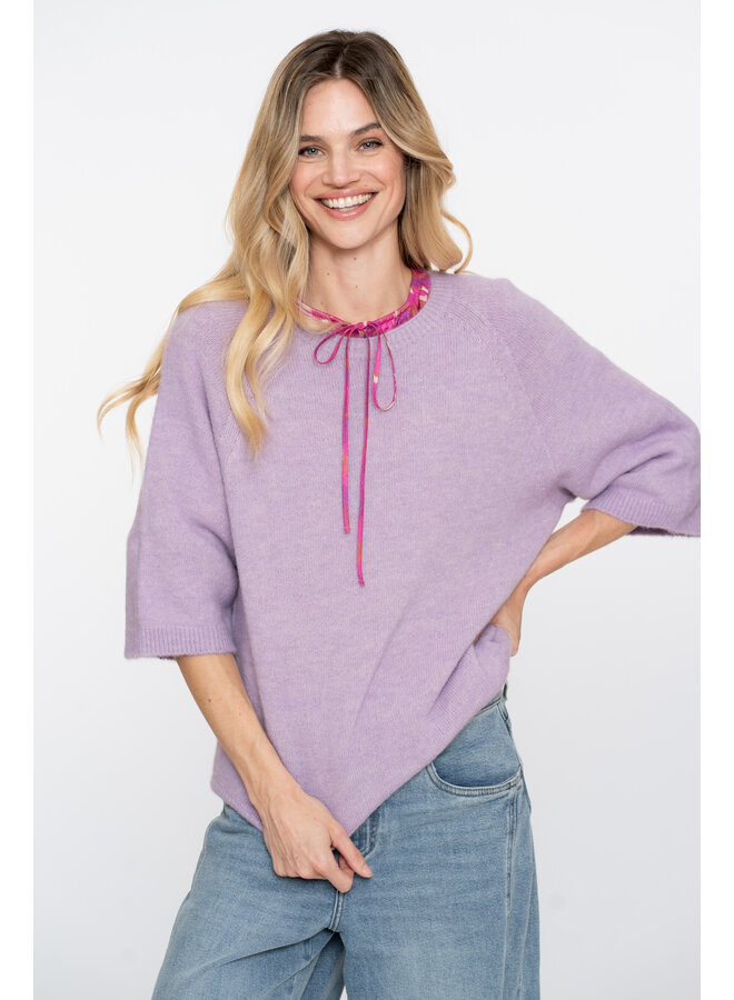 54602-70 300 Geisha Pullover 3/4 sleeves lilac