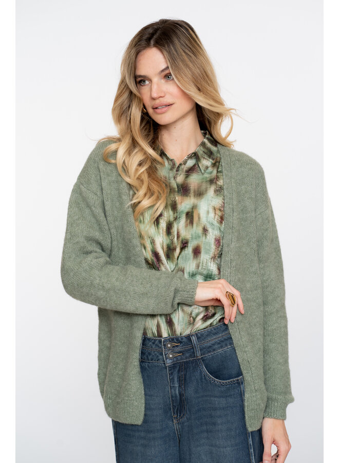53659-20 530 Geisha Blouse print green/brown