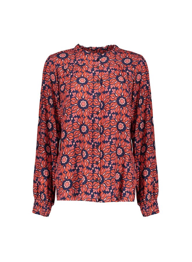 53611-20 420 Geisha Blouse print pink/blue