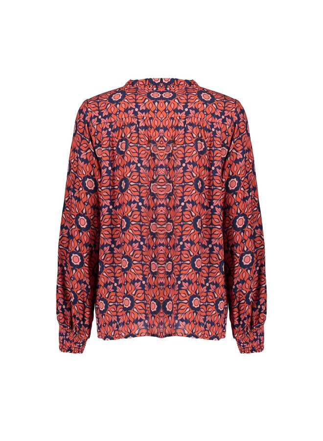 53611-20 420 Geisha Blouse print pink/blue