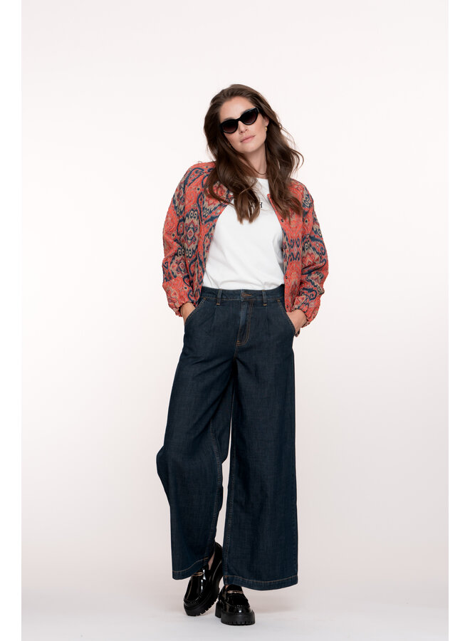 51506-10 880 Geisha Jeans pleads dark blue denim