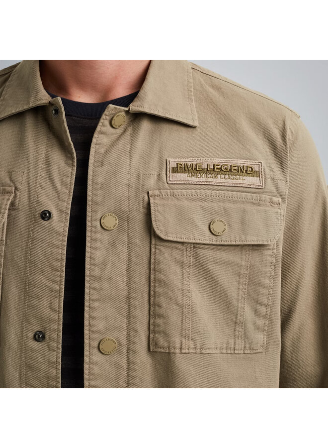 PSI2506240 6391 PME Legend Long Sleeve Shirt Ctn/elastane Cavalry Twill Silver Sage