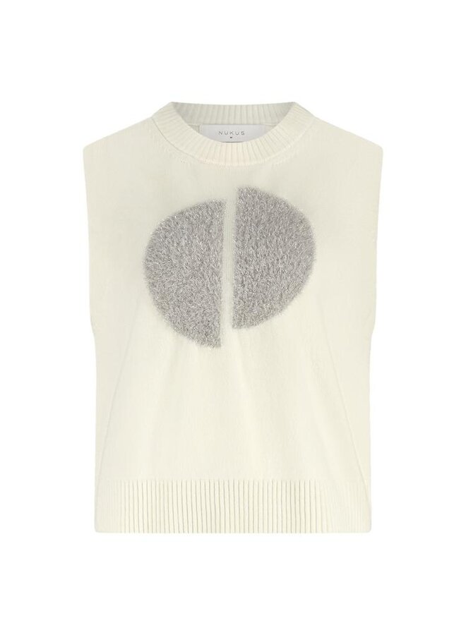 NKF07000 17 Nukus Intarsia Spencer Off White