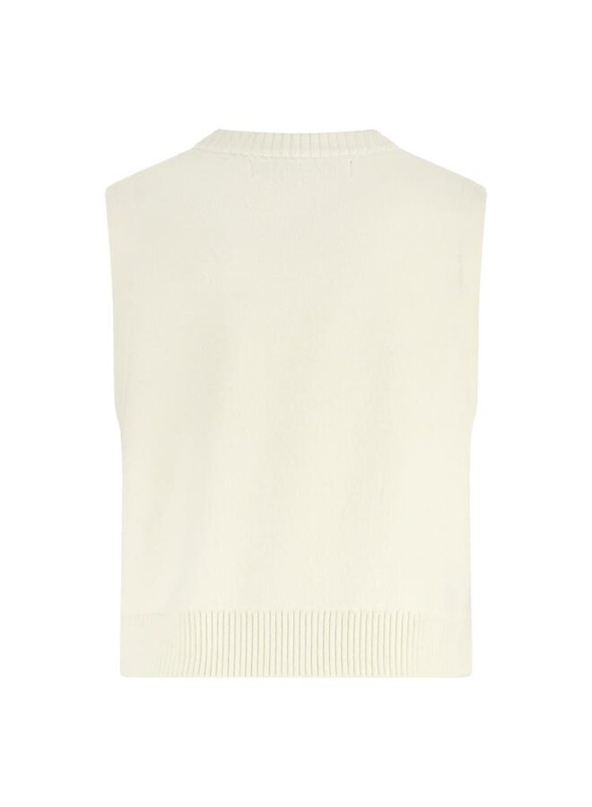 NKF07000 17 Nukus Intarsia Spencer Off White