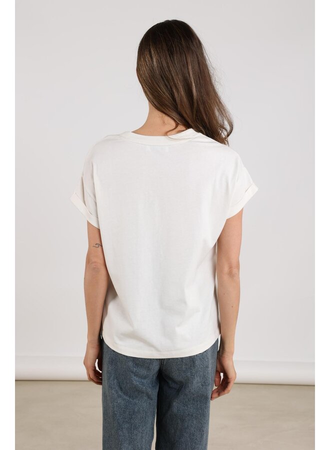 NKF04005 219 Nukus Lou Shirt Offwhite/Navy
