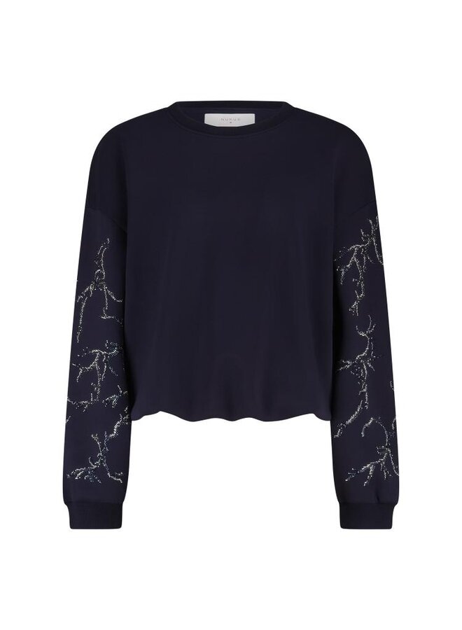 NKF03000 70 Nukus Suzanne Pullover Strass Navy