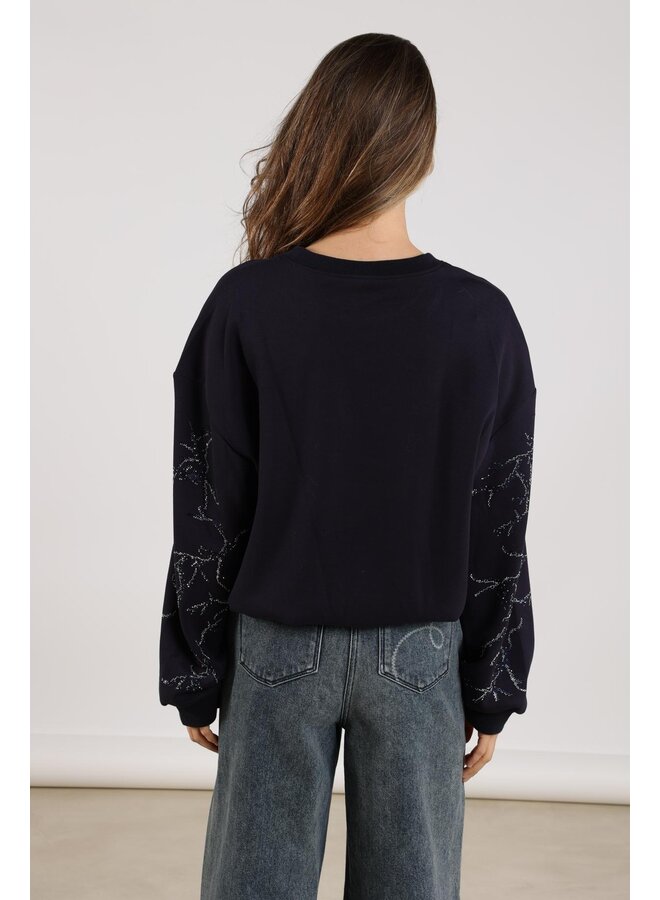 NKF03000 70 Nukus Suzanne Pullover Strass Navy
