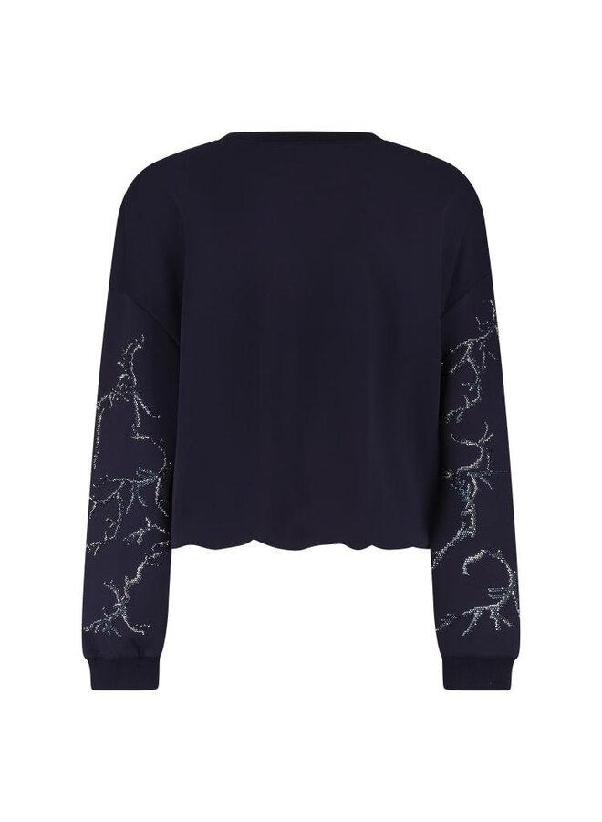NKF03000 70 Nukus Suzanne Pullover Strass Navy
