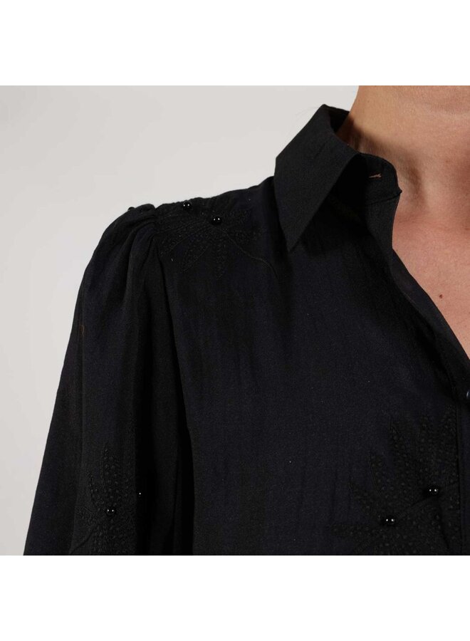 NKF02012 70 Nukus Milanova Blouse Pearl Navy