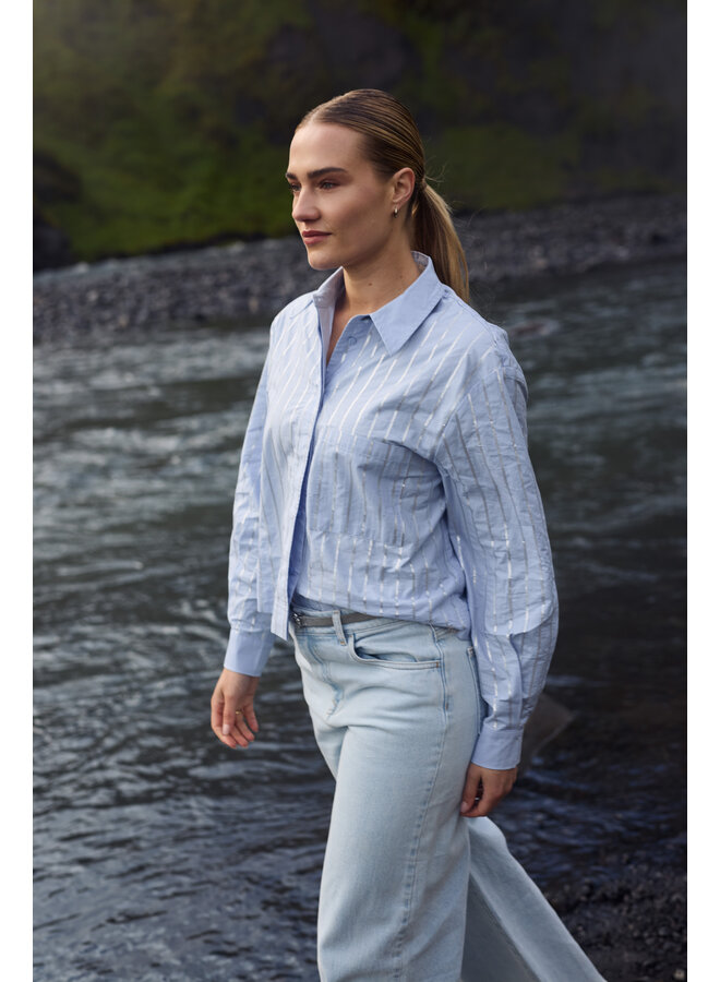 NKF02000 265 Nukus Sorrento Blouse Paillet Ice