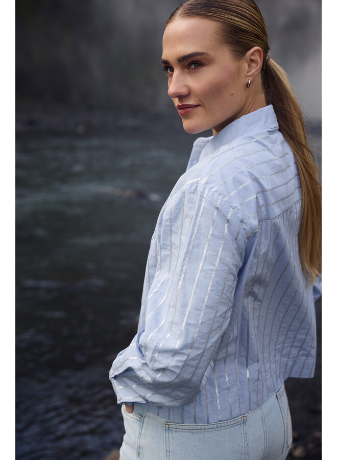 NKF02000 265 Nukus Sorrento Blouse Paillet Ice