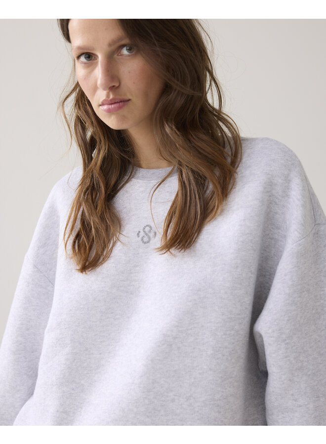 Hamburg-30413 815 Summum sweatshirt soft sweat Light grey melange