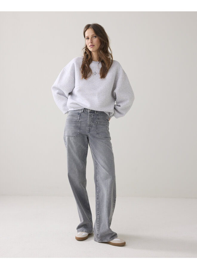 Hamburg-30413 815 Summum sweatshirt soft sweat Light grey melange