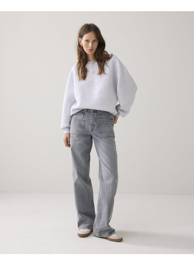 Hamburg-30413 815 Summum sweatshirt soft sweat Light grey melange