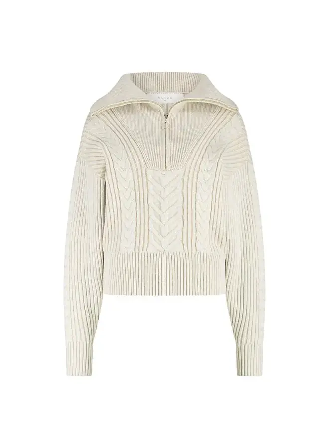 NKF03025 9 Nukus Clair Pullover Zipper Sand