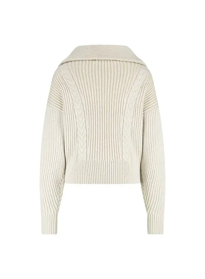 NKF03025 9 Nukus Clair Pullover Zipper Sand