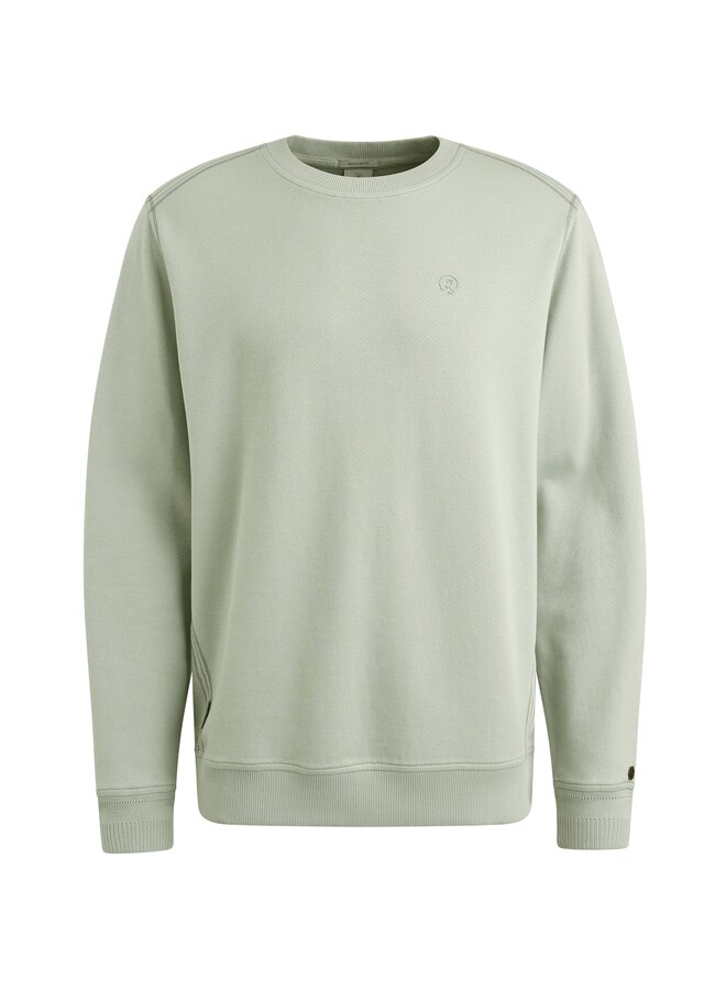 CSW2508431 9040 Cast Iron Long sleeve r-neck regular fit twill Puritan Gray