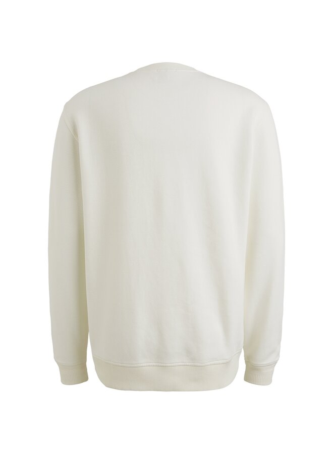 CSW2508431 7002 Cast Iron Long sleeve r-neck regular fit twill Snow White