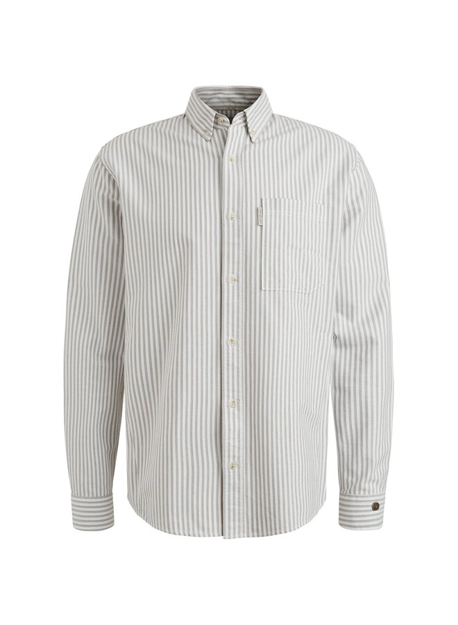 CSI2508202 8025 Cast Iron LONG SLEEVE SHIRT Oxford Stripe Brindle