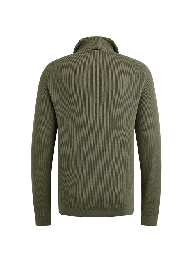 VKW2508307 6497 Vanguard Half zip collar cotton structure Tea Leaf