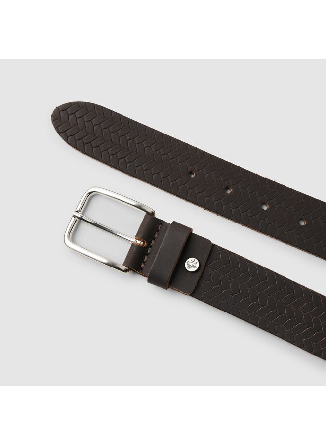 VBE2508920 771 Vanguard Belt VG Nubuck D.Brown