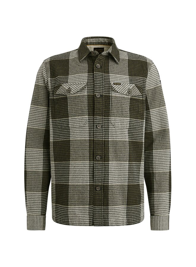 PSI2508214 6416 PME Legend LONG SLEEVE SHIRT Structure Block  Check Olive Night