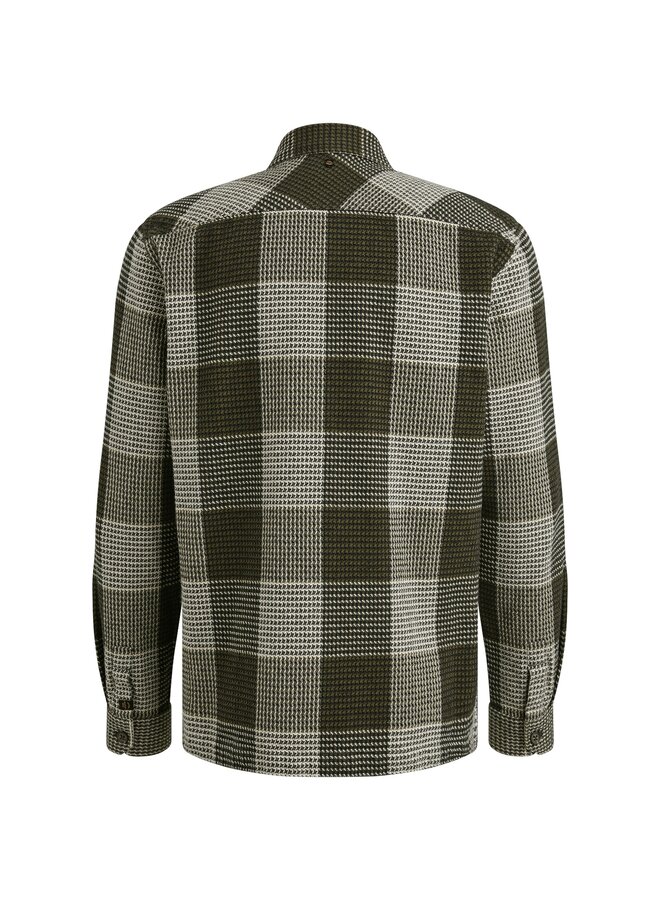 PSI2508214 6416 PME Legend LONG SLEEVE SHIRT Structure Block  Check Olive Night
