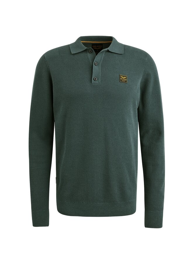 PPS2508852 5125 PME Legend Long sleeve polo structure knit Stargazer