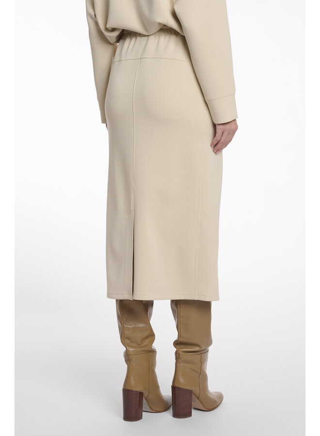 Ciska.7002511 Rino en Pelle Jersey skirt with elastic waistband Beige