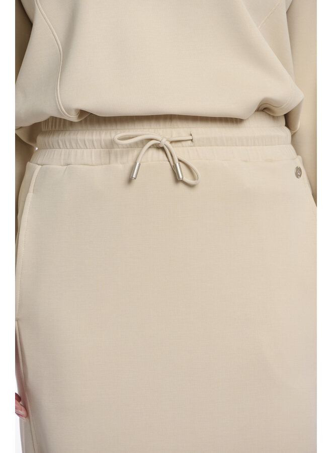 Ciska.7002511 Rino en Pelle Jersey skirt with elastic waistband Beige