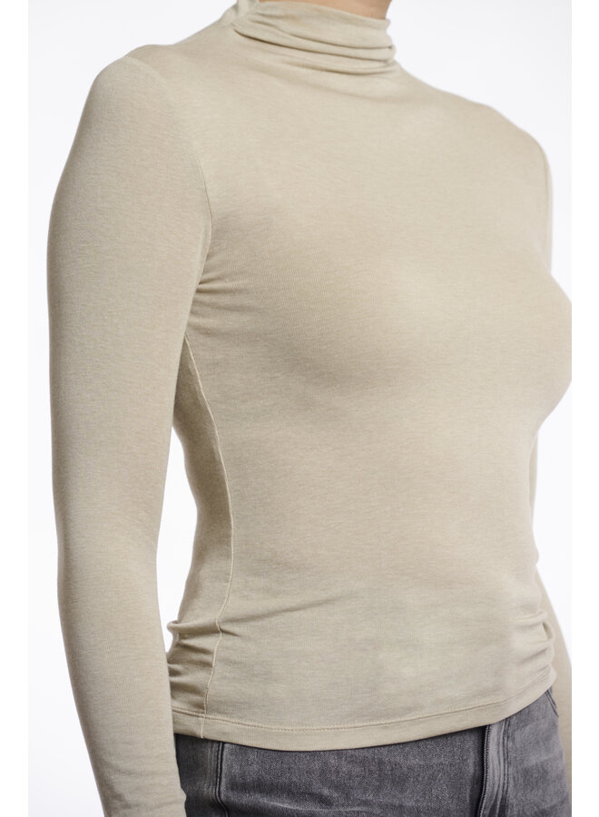 Claar.7002511 Rino en Pelle Long sleeve top with turtleneck Green mist