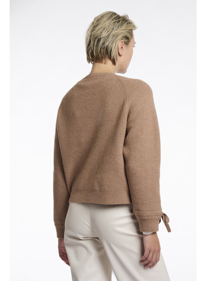 Gouke.5002511 Rino en Pelle Knitted cardigan with bows  Brew