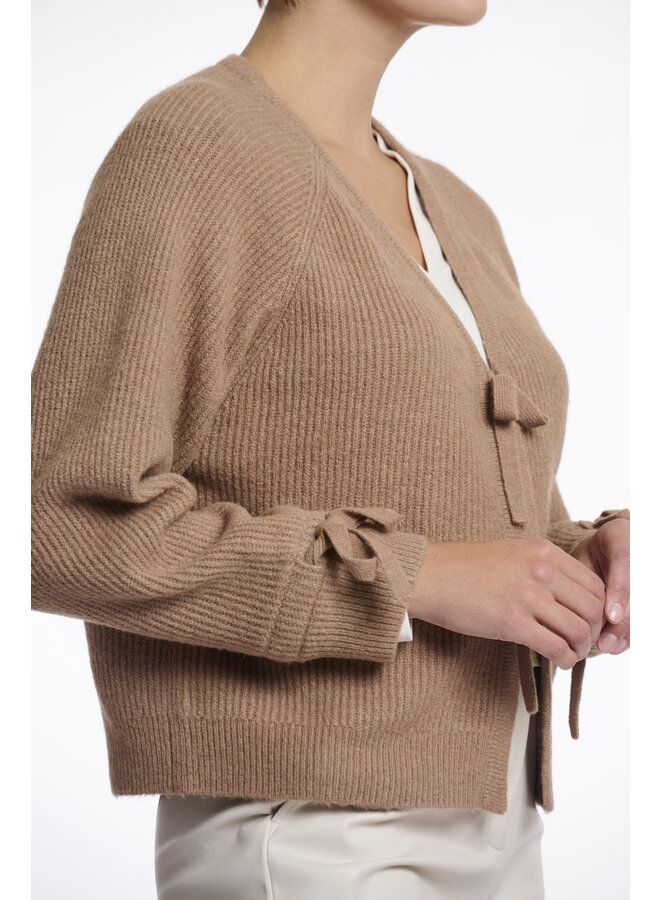 Gouke.5002511 Rino en Pelle Knitted cardigan with bows  Brew