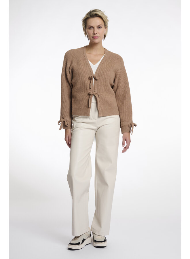 Gouke.5002511 Rino en Pelle Knitted cardigan with bows  Brew