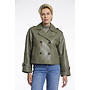 Lotte.3502511 Rino en Pelle Double breasted leather jacket  Green ash