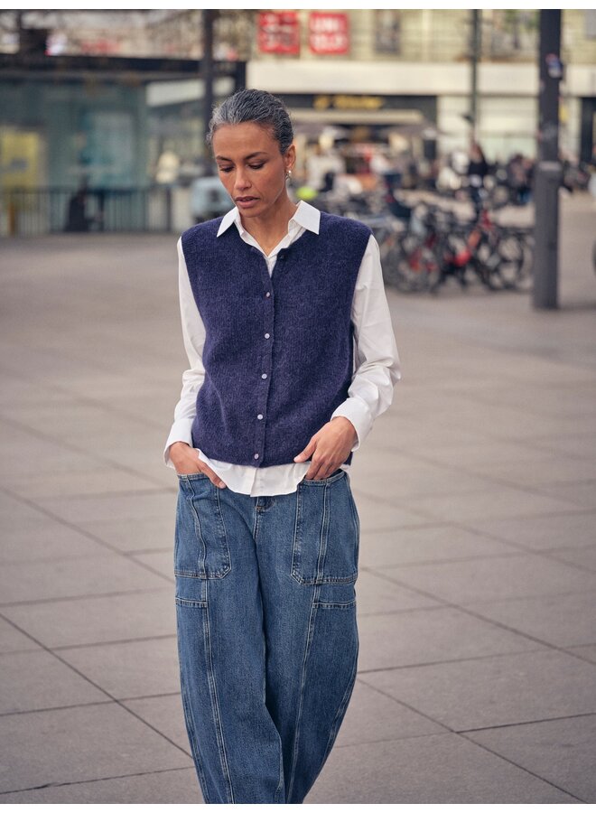 173060 241 MosMosh MM Almine Thora Knit Vest Maritime Blue