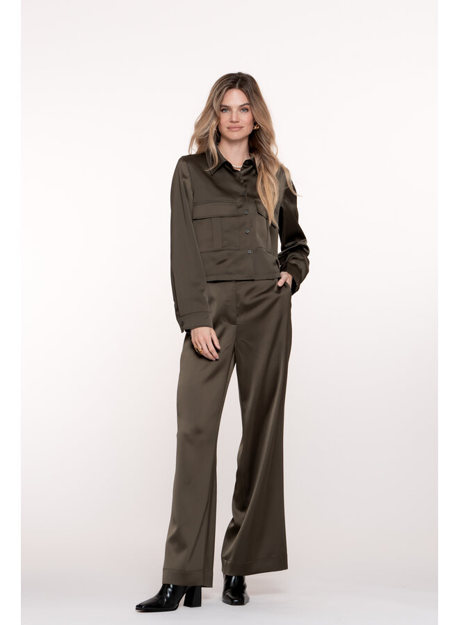 55571-21 570 Geisha Jacket shiny moss green