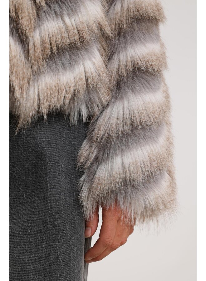 NKF13089 309 Nukus Lori Jacket Zigzag Offwhite/grey