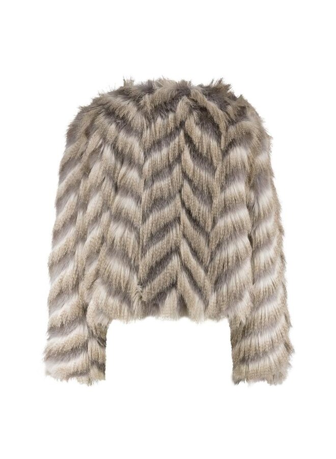 NKF13089 309 Nukus Lori Jacket Zigzag Offwhite/grey