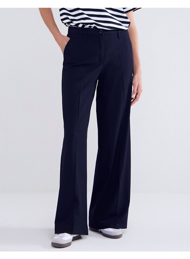 Verona-12072 495 Summum Trousers viscose blend stretch (4s2711) midnight blue