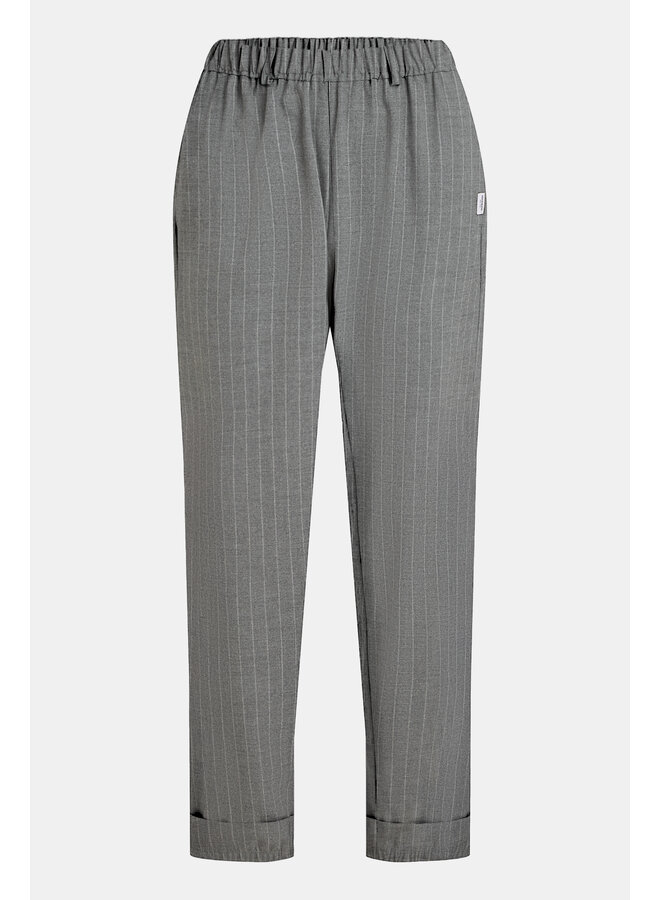 W25N1649 83m Penn & Ink Trousers stripe grey mel.
