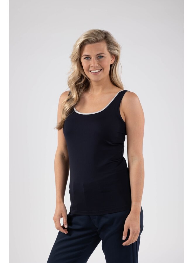 NKS06001 226 Nukus Juba Singlet Navy silver